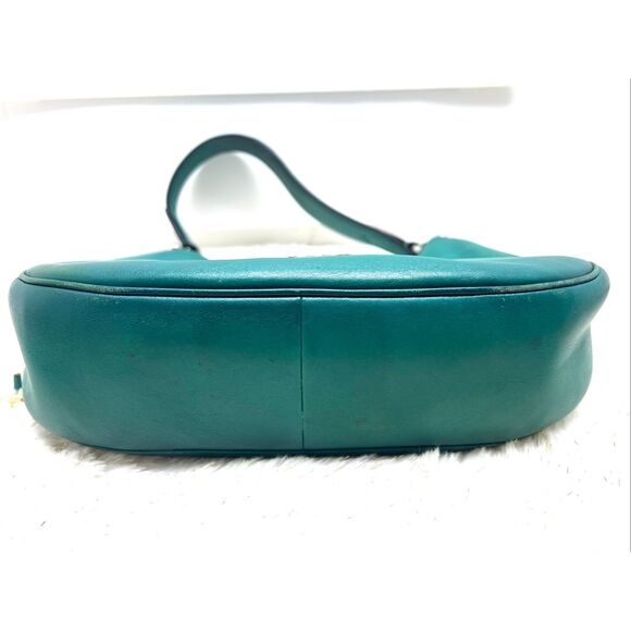 ➡️Coach Nomad Satchel Handbag Glovetanned Leather Forest Green Msrp:$395.00 - Picture 4 of 7